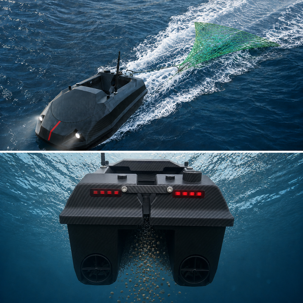 Bateau Amorceur CarbonTech™ – 600 Mètres de Portée