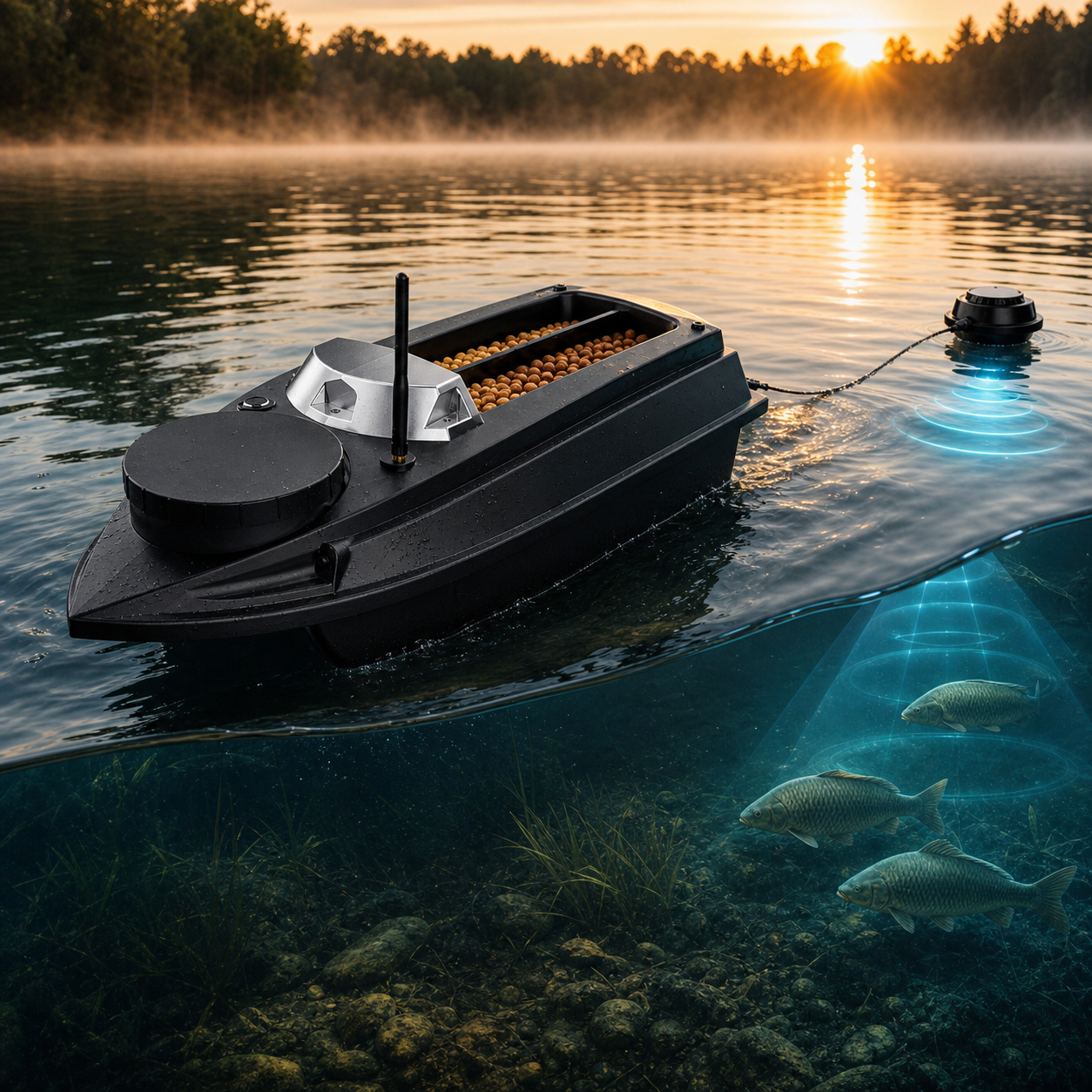 Bateau Amorceur GPS & Sonar à Poissons — 800 mètres de portée