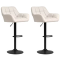 Tabouret de Bar Simili Cuir Crème – Elio