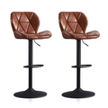 Tabouret de Bar Simili Cuir Marron – Enzo