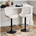 Tabouret de Bar Simili Cuir Crème – Madison