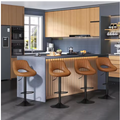 Tabouret de Bar Simili Cuir Marron – Phoenix