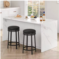 Tabouret de Bar Simili Cuir Noir – Marlow
