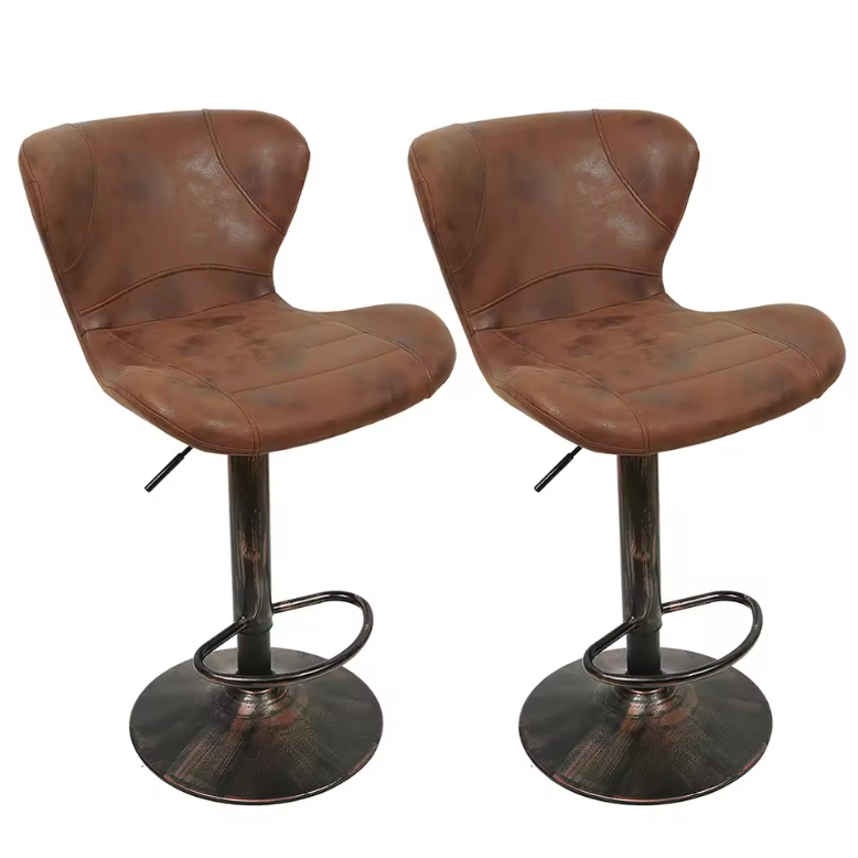 Tabouret de Bar Simili Cuir Marron – Camden