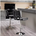 Tabouret de Bar Simili Cuir Noir – Bristol