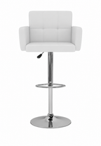 Tabouret de Bar Simili Cuir Blanc – Monaco