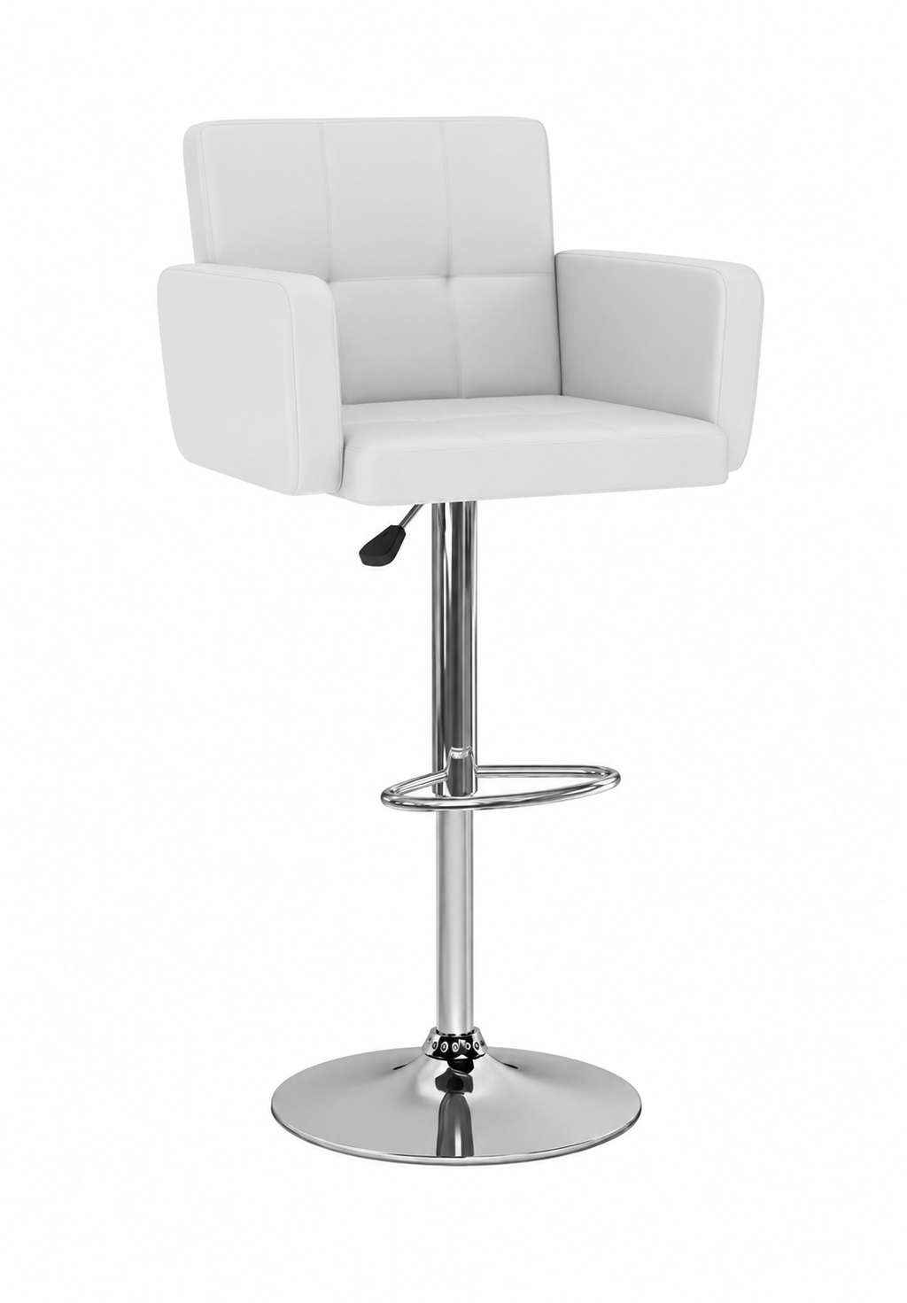 Tabouret de Bar Simili Cuir Blanc – Monaco