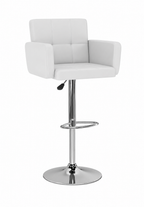 Tabouret de Bar Simili Cuir Blanc – Monaco