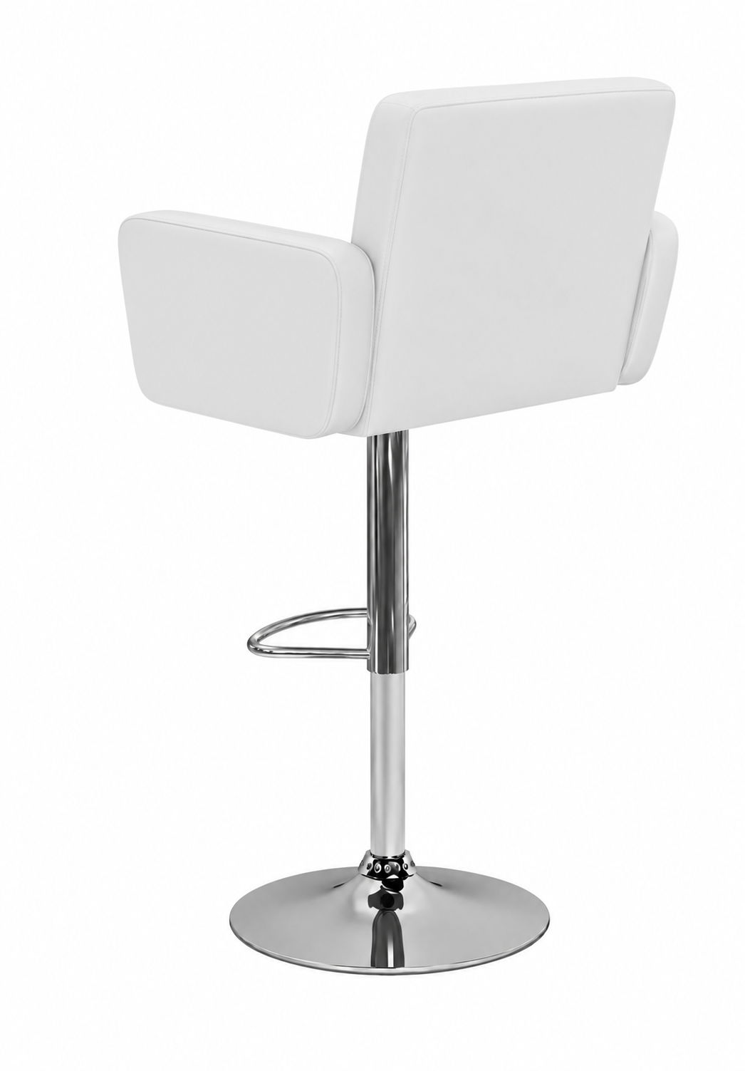 Tabouret de Bar Simili Cuir Blanc – Monaco