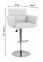 Tabouret de Bar Simili Cuir Blanc – Monaco