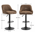 Tabouret de Bar Simili Cuir Marron – Dakota