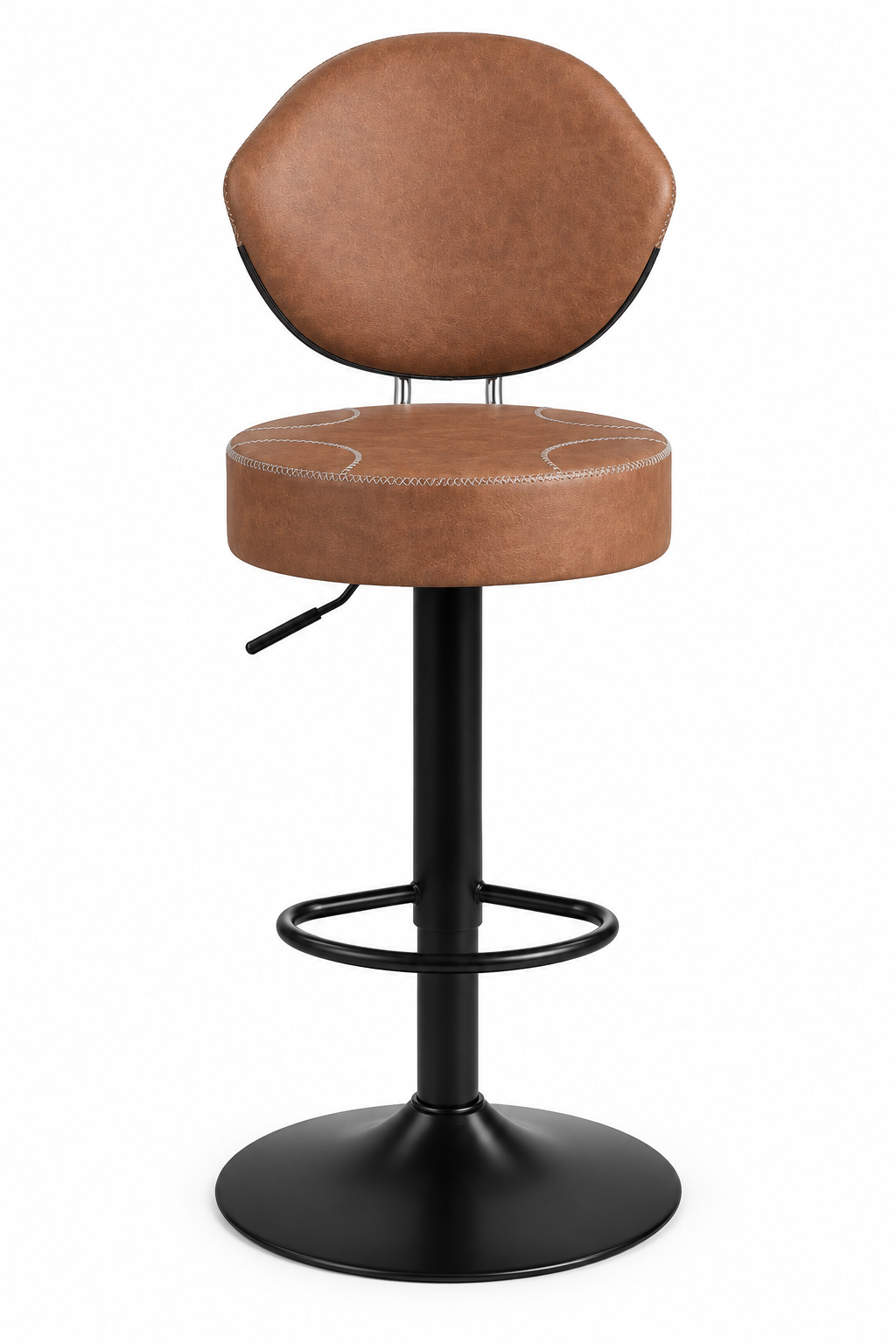 Tabouret de Bar Simili Cuir Marron – Dallas