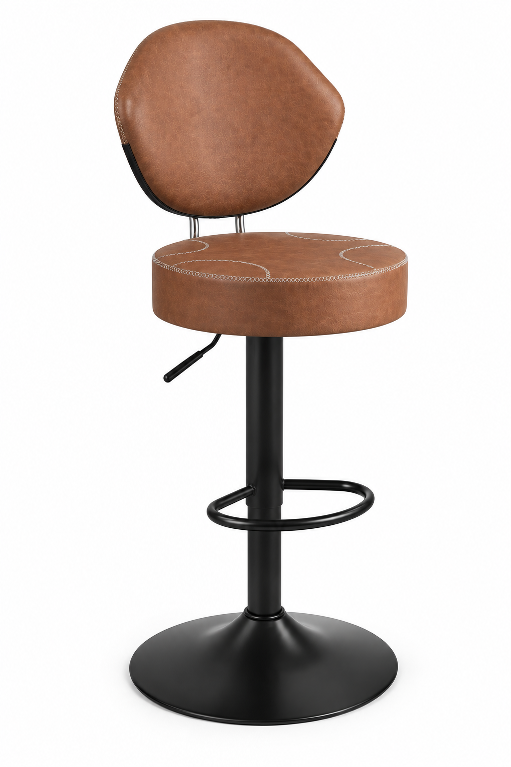 Tabouret de Bar Simili Cuir Marron – Dallas