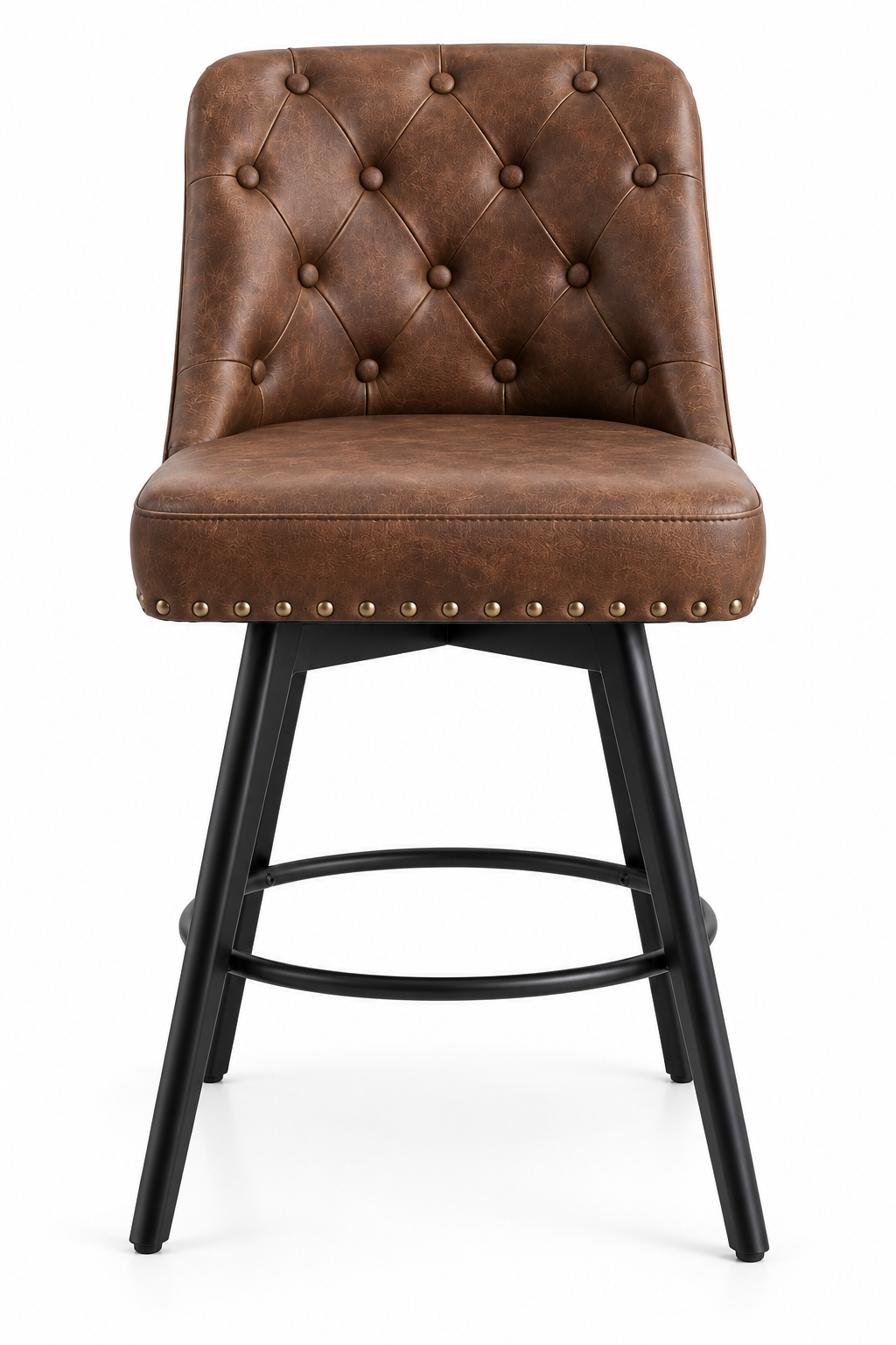 Tabouret de Bar Simili Cuir Marron – Boston