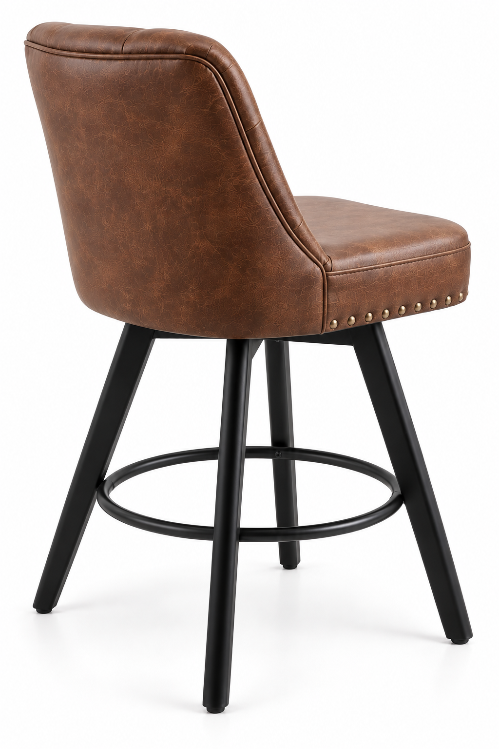 Tabouret de Bar Simili Cuir Marron – Boston
