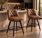 Tabouret de Bar Simili Cuir Marron – Boston
