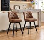 Tabouret de Bar Simili Cuir Marron – Boston
