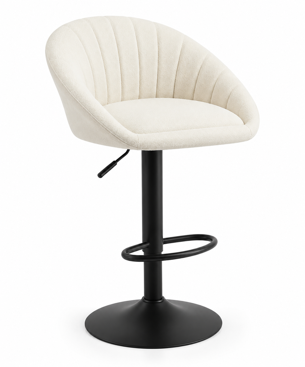 Tabouret de Bar Tissu Crème – Noma