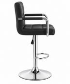 Tabouret de Bar Simili Cuir Noir – Verona