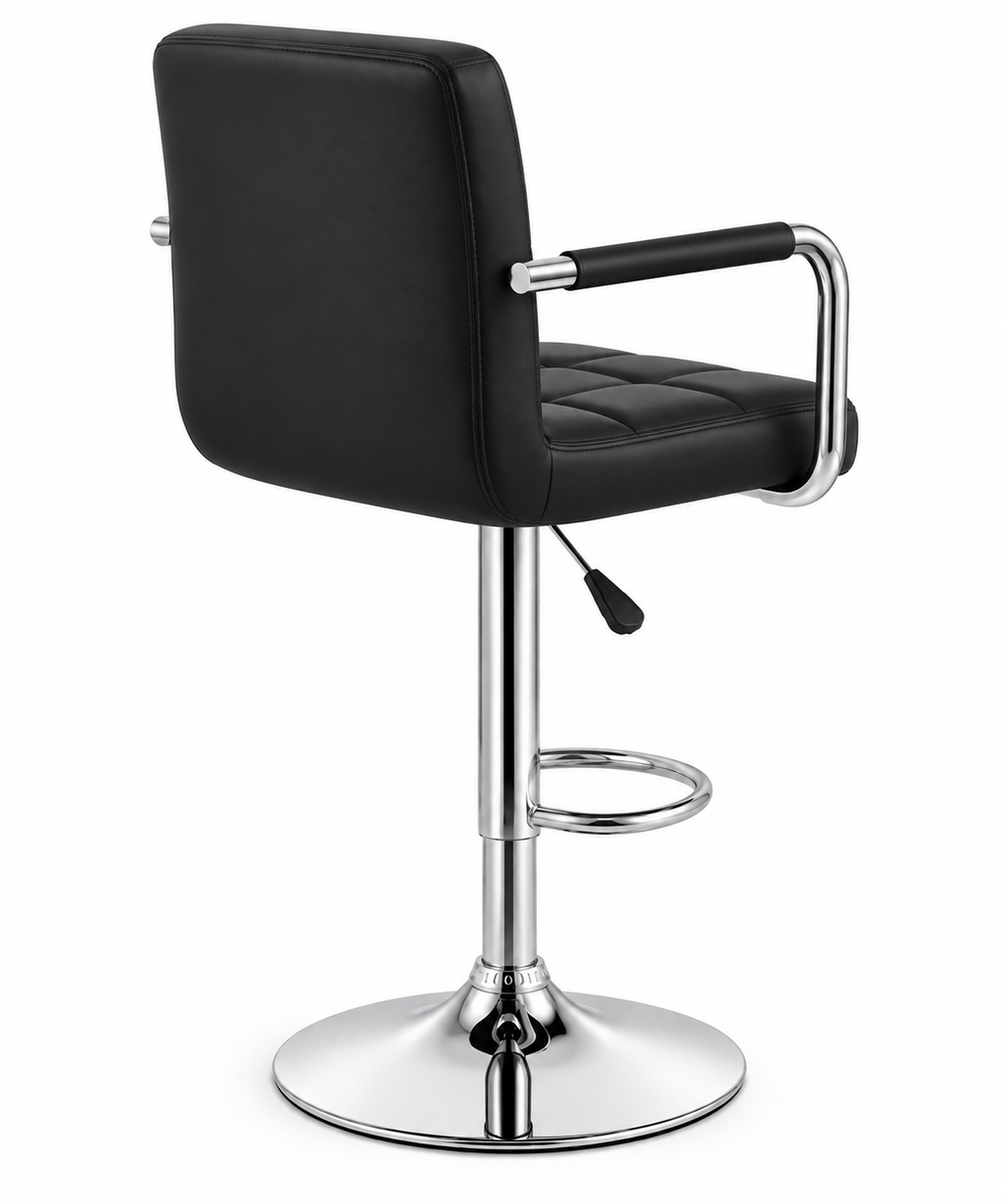 Tabouret de Bar Simili Cuir Noir – Verona