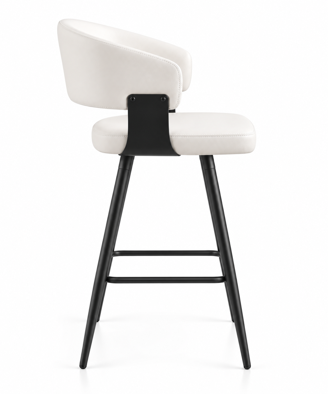 Tabouret de Bar Simili Cuir Blanc – Capri