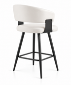 Tabouret de Bar Simili Cuir Blanc – Capri