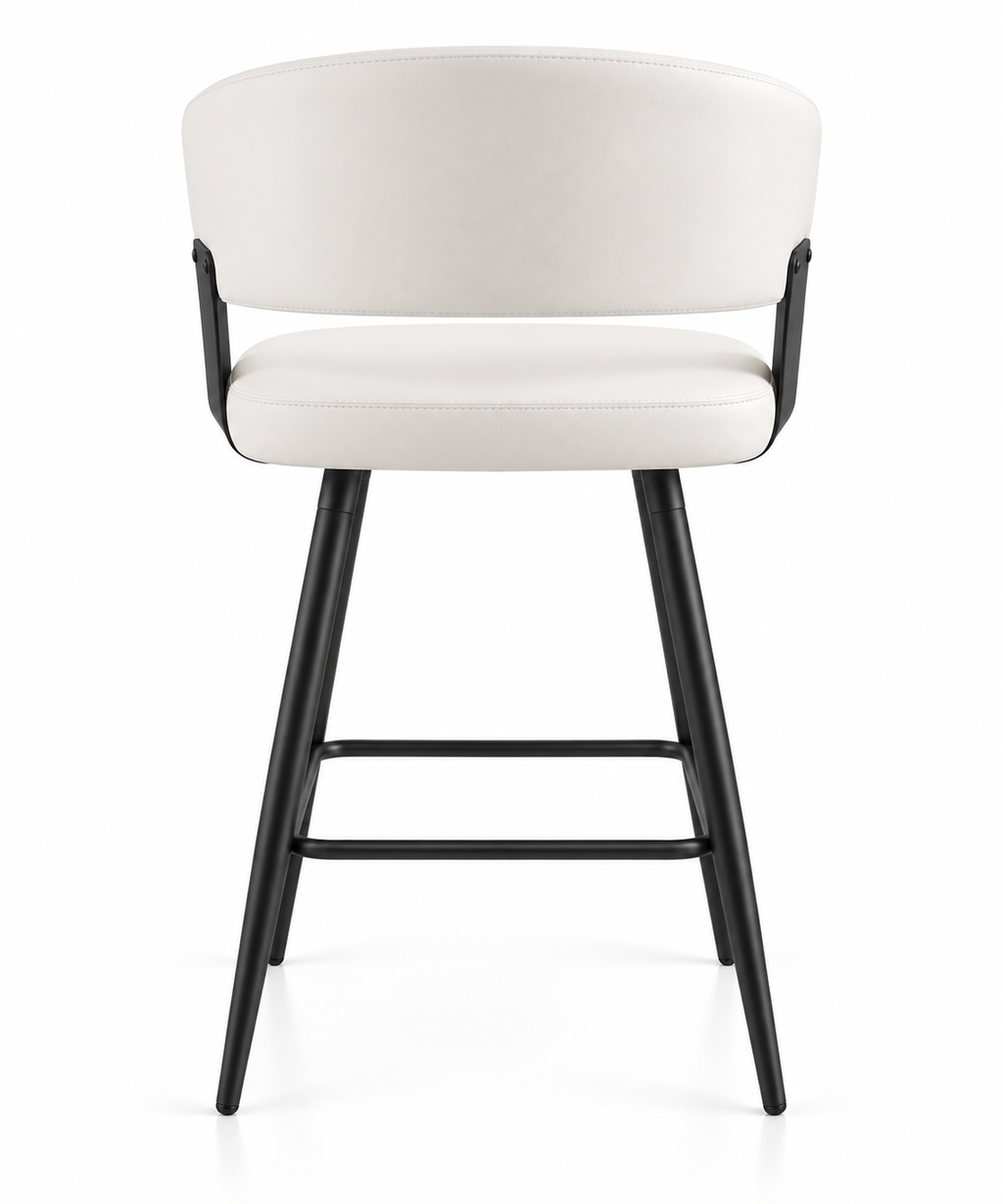 Tabouret de Bar Simili Cuir Blanc – Capri