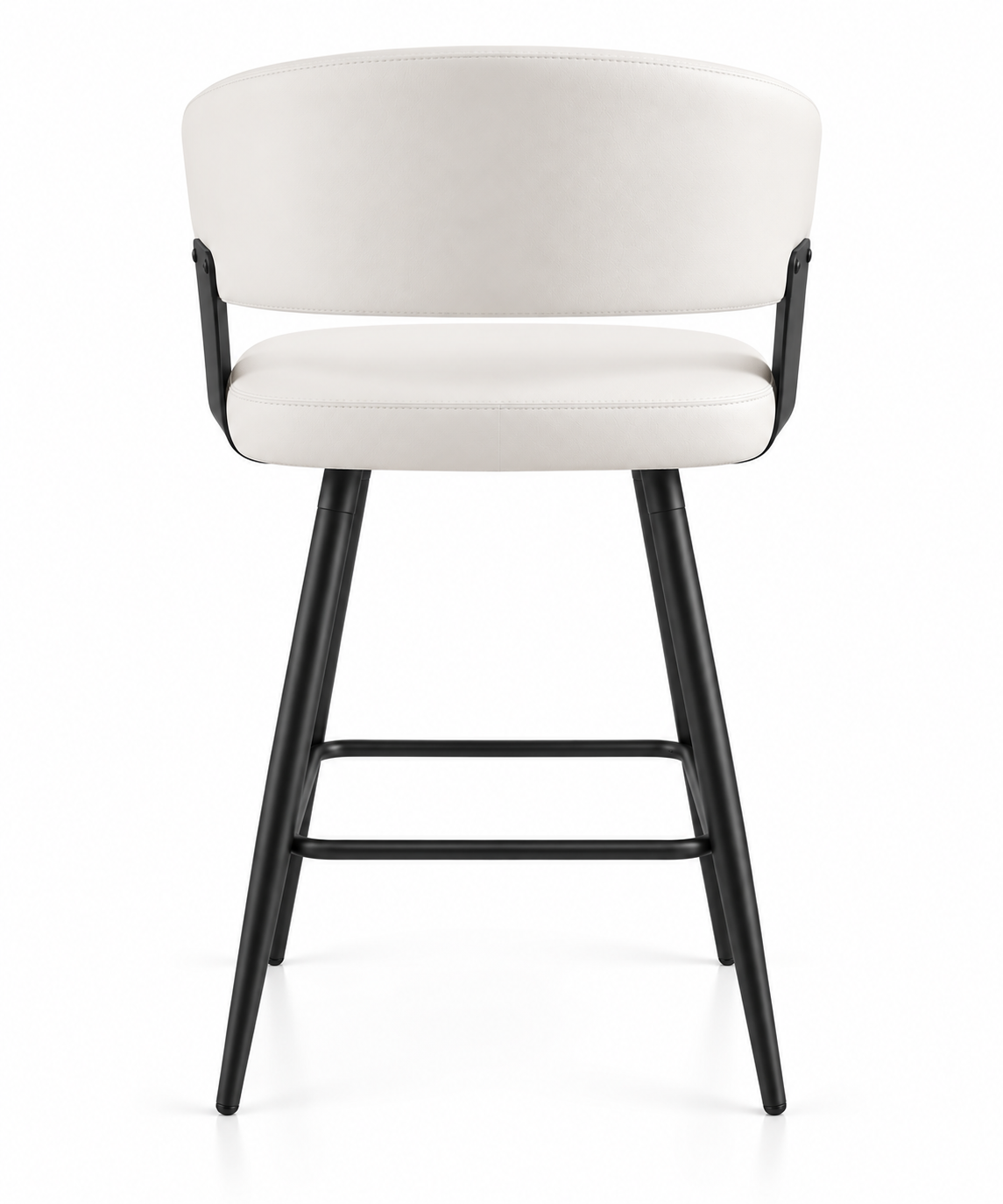 Tabouret de Bar Simili Cuir Blanc – Capri