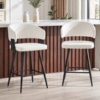 Tabouret de Bar Simili Cuir Blanc – Capri