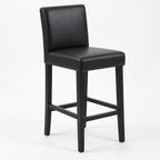 Tabouret de Bar Simili Cuir Noir – Oxford