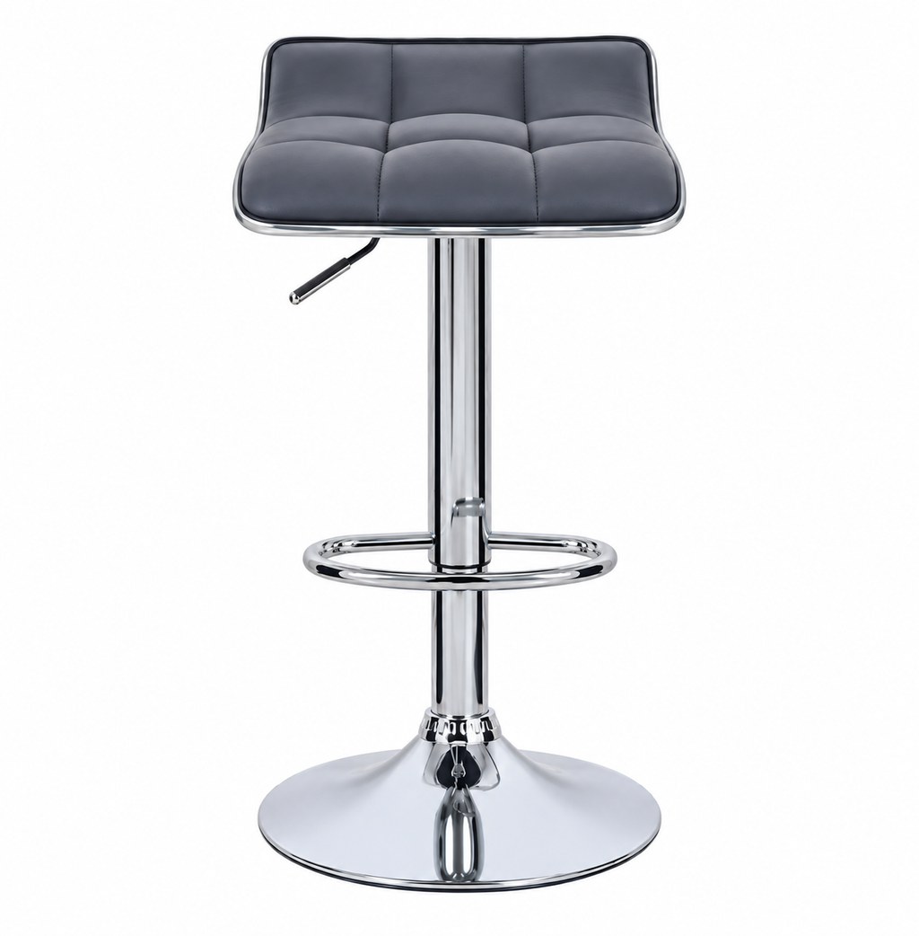 Tabouret de Bar Simili Cuir Gris – Soren
