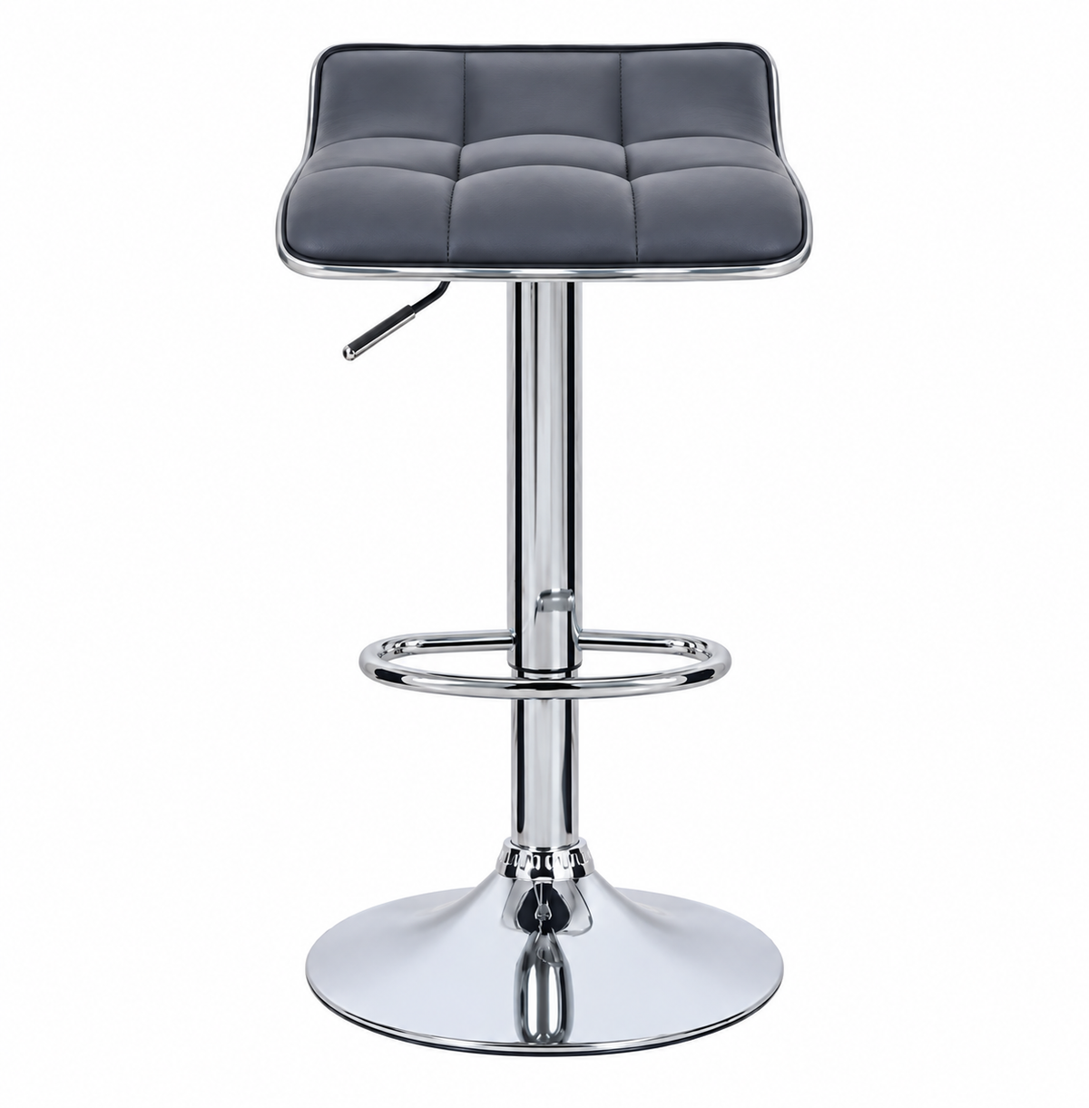 Tabouret de Bar Simili Cuir Gris – Soren