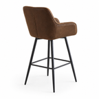 Tabouret de Bar Simili Cuir Marron – Bergen