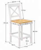 Tabouret de Bar en Bois de Pin Blanc – Brighton