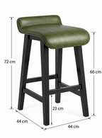 Tabouret de Bar Simili Cuir Vert & Bois – Orvieto
