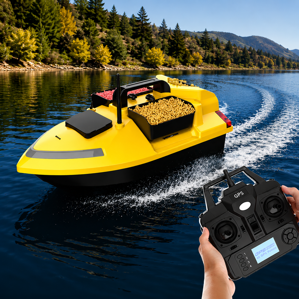 Bateau Amorceur GPS Phosphorescent