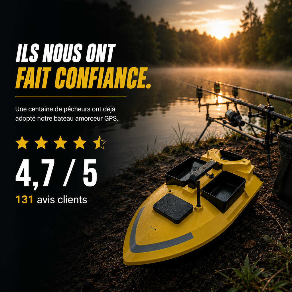 Bateau Amorceur GPS Phosphorescent