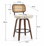 Tabouret de Bar Rotin Pivotant – Firenze