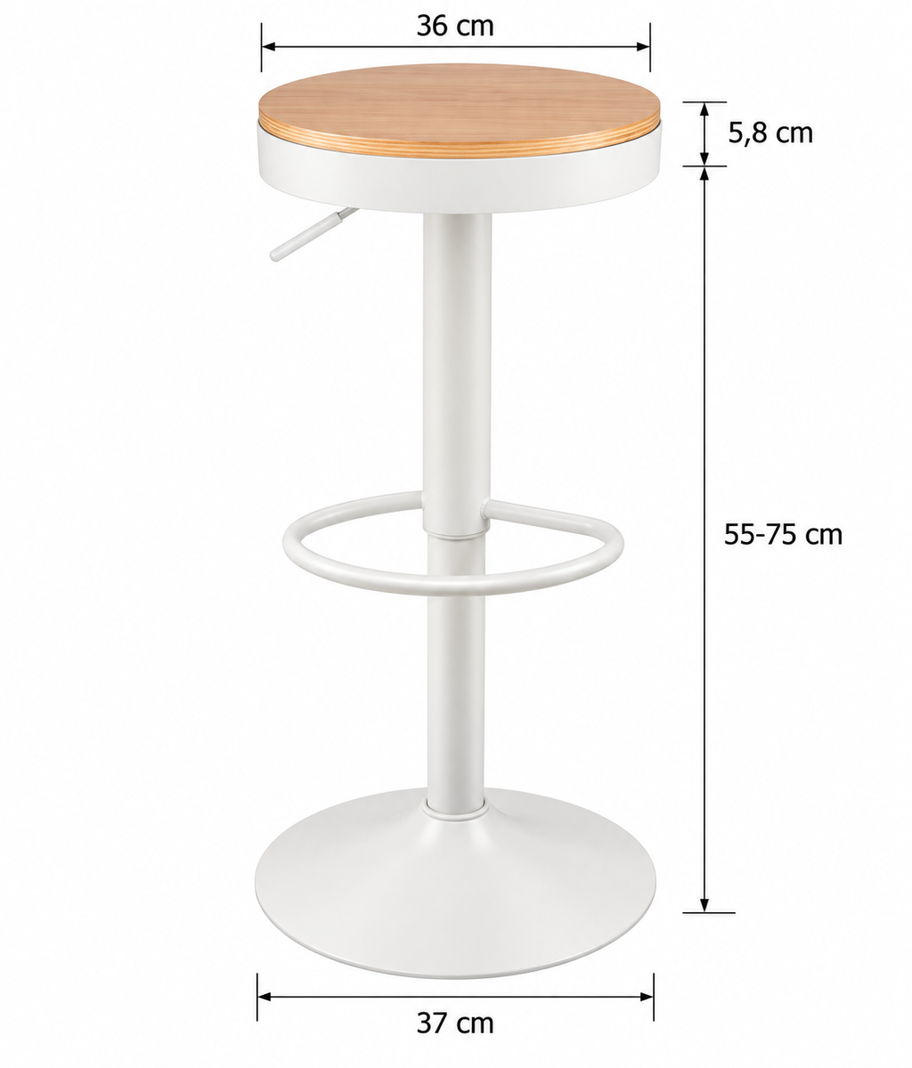 Tabouret de Bar Bois Réglable – Olym