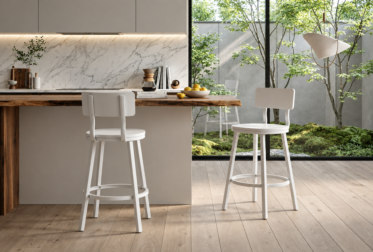 Tabouret de Bar Bois Blanc – Elara