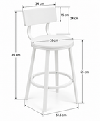 Tabouret de Bar Bois Blanc – Elara
