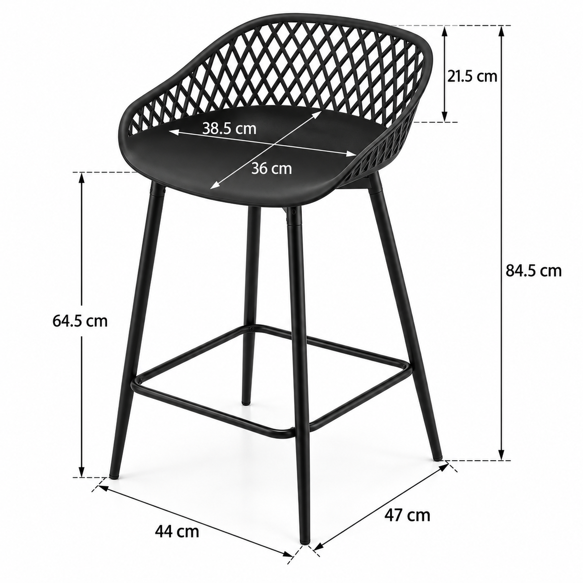 Tabouret de Bar Design Noir – Orvane