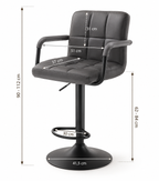 Tabouret de Bar Velours Gris Capitonné – Avelio
