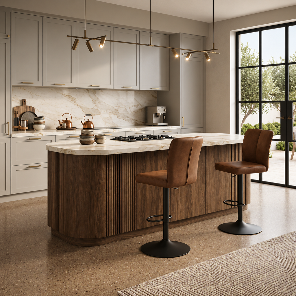 Tabouret de Bar Marron Réglable – Taviano