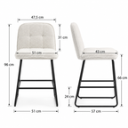 Tabouret de Bar Bouclette Crème – Varello