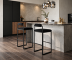 Tabouret de Bar Tissu Noir – Rovello