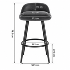 Tabouret de Bar Velours Gris – Norvello