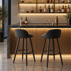 Tabouret de Bar Velours Gris – Norvello