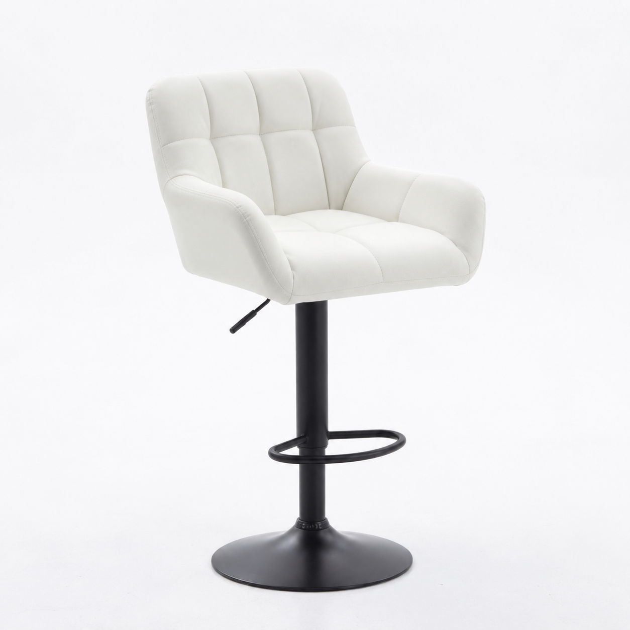 Tabouret de Bar Simili Cuir Crème – Elio