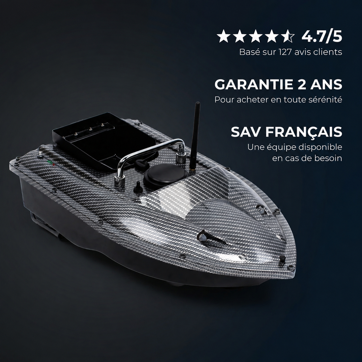 Bateau Amorceur 500 m – Grande Capacité